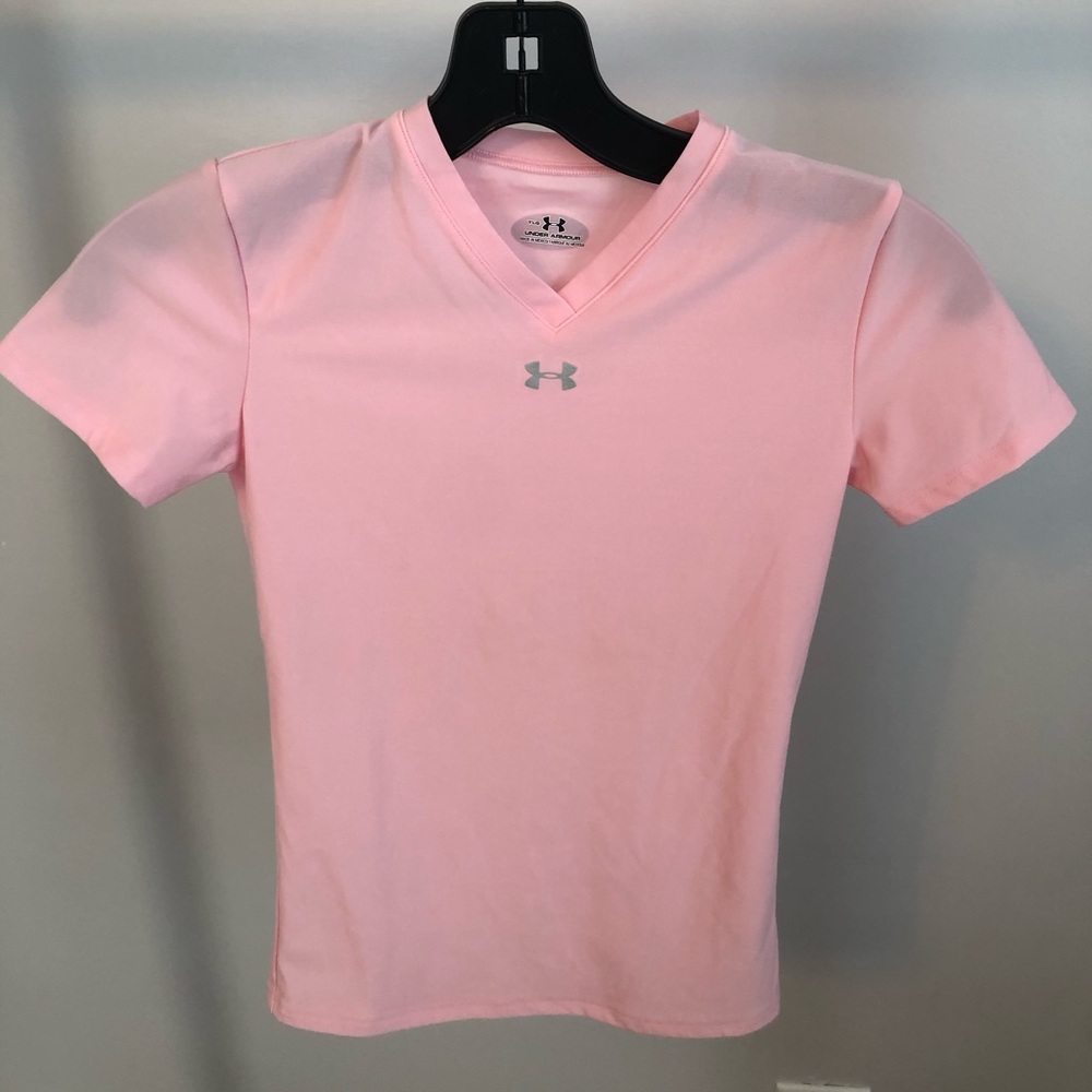 Under Armour Pink Compression Shirt - Girls LG